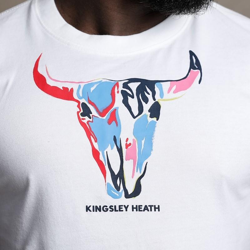 Colour Pop Skull Crew Tee - Pelican
