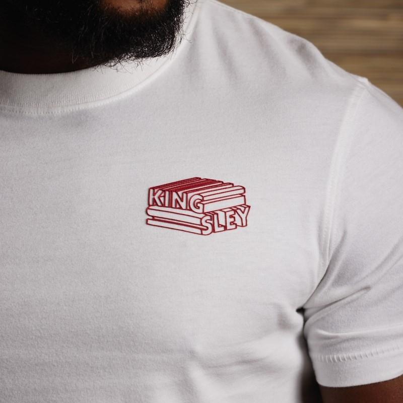 3D Stacked Print Crew Tee - Pelican