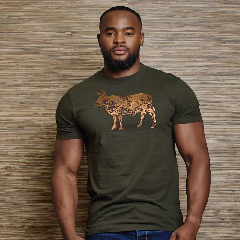 Acid Wash Foils Nguni Crew Tee - Fatigue