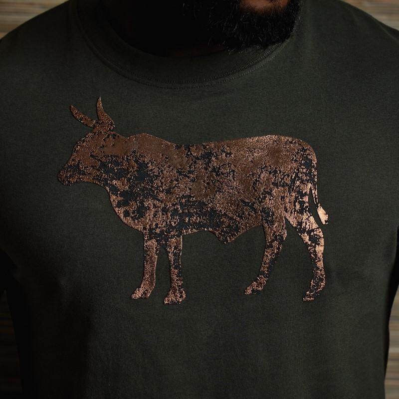 Acid Wash Foils Nguni Crew Tee - Fatigue