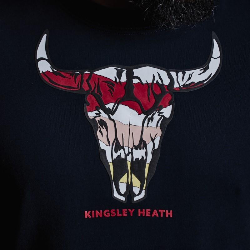 Colour Rip Skull Crew Tee - Midnight