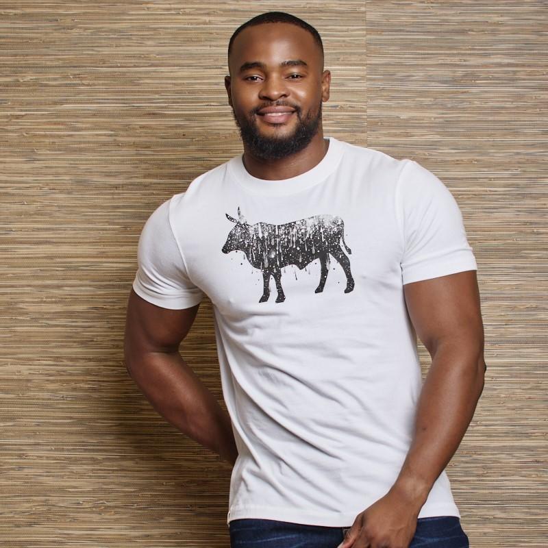 Cosmic Nguni Crew Tee  - Pelican