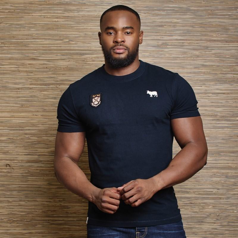 Heraldic Badge Crew Tee - Midnight
