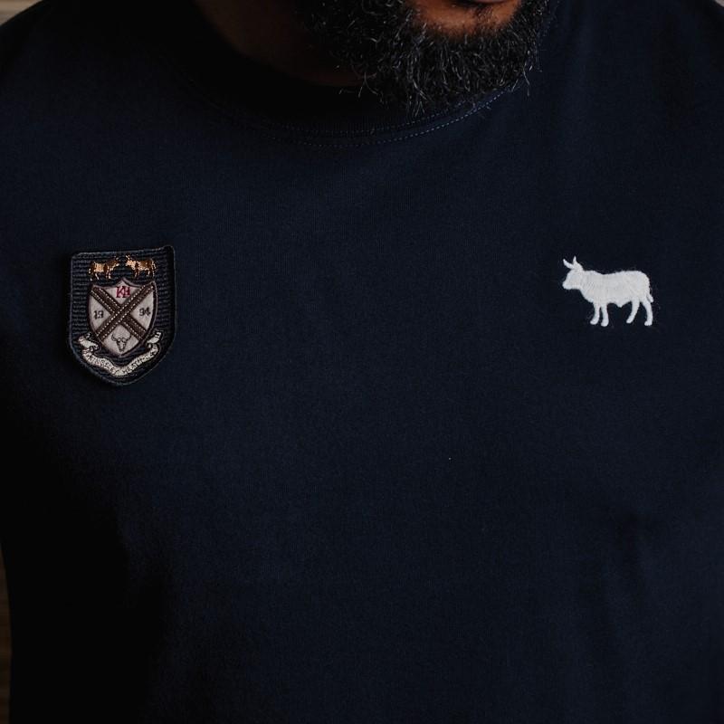 Heraldic Badge Crew Tee - Midnight
