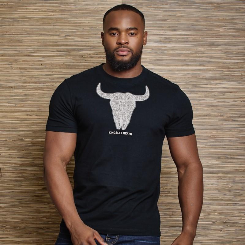Lino Craved Skull Crew Tee - Mamba