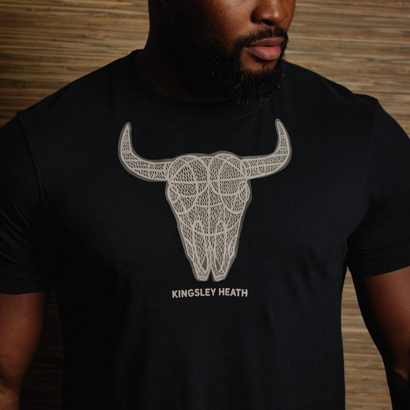 Lino Craved Skull Crew Tee - Mamba