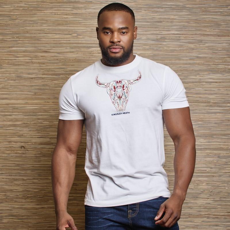 Mirror Skull Crew Tee - Pelican
