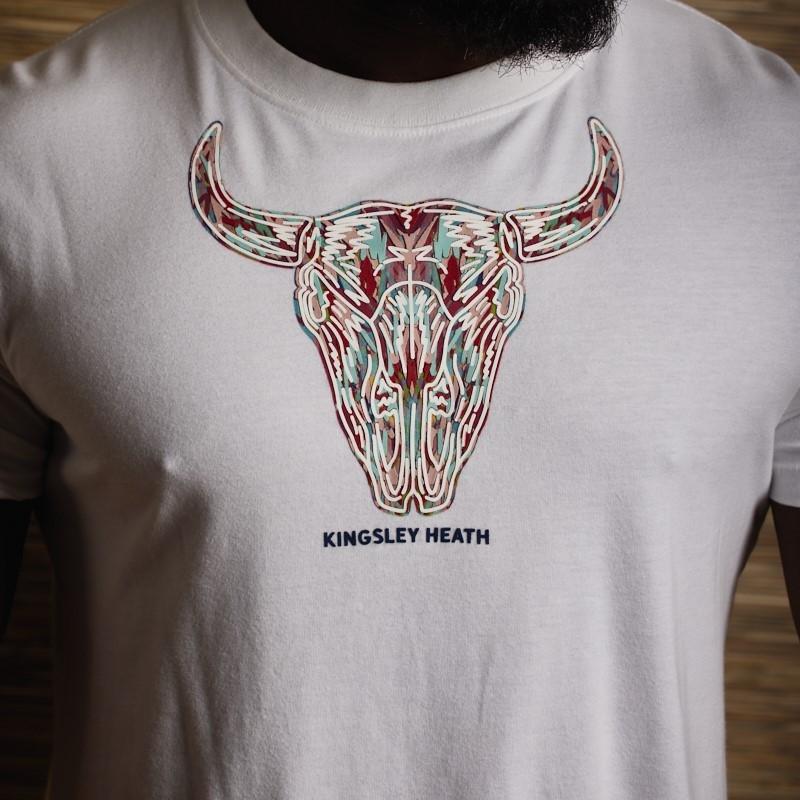 Mirror Skull Crew Tee - Pelican