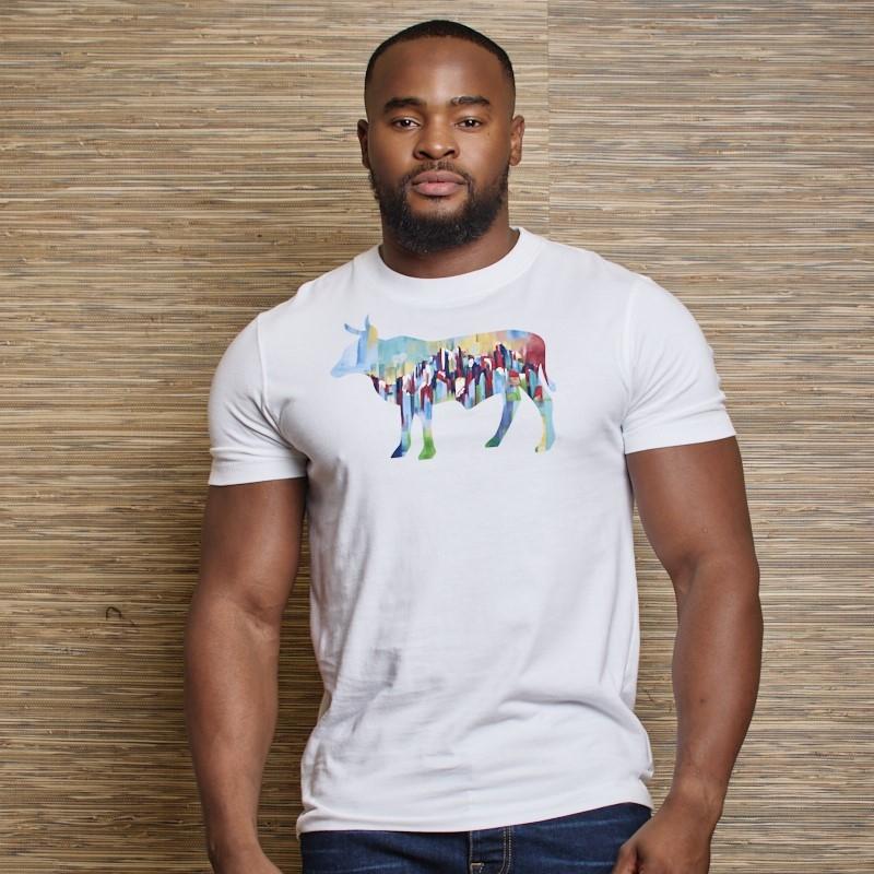 Mount Kili Infill Nguni Crew Tee  - Pelican