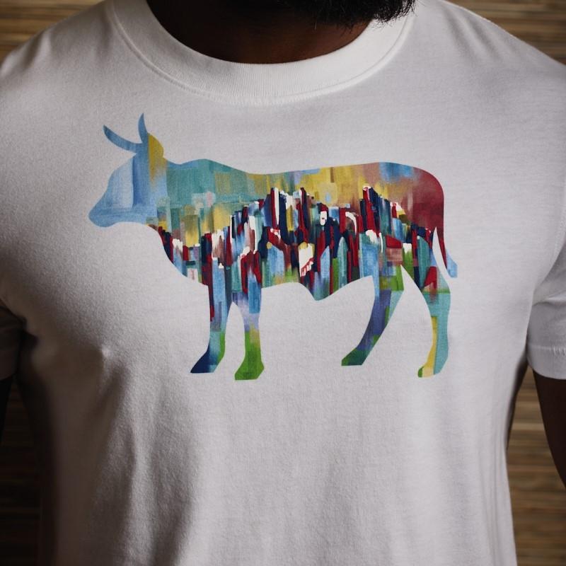 Mount Kili Infill Nguni Crew Tee  - Pelican