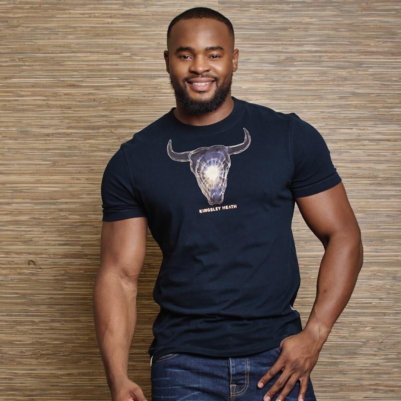 Ocean Reflections Skull Crew Tee  - Midnight