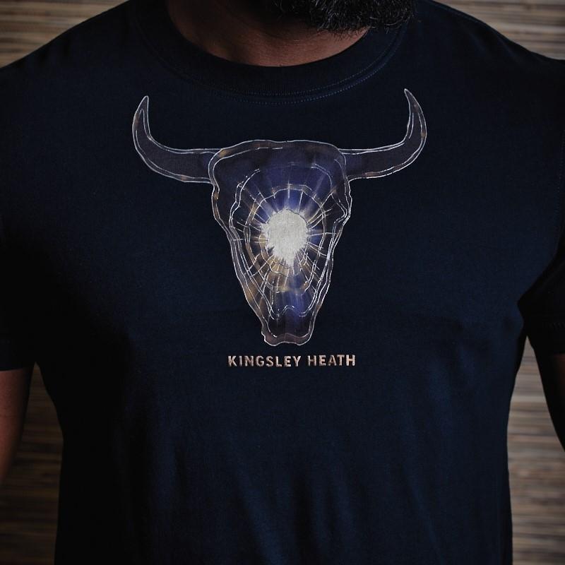 Ocean Reflections Skull Crew Tee  - Midnight