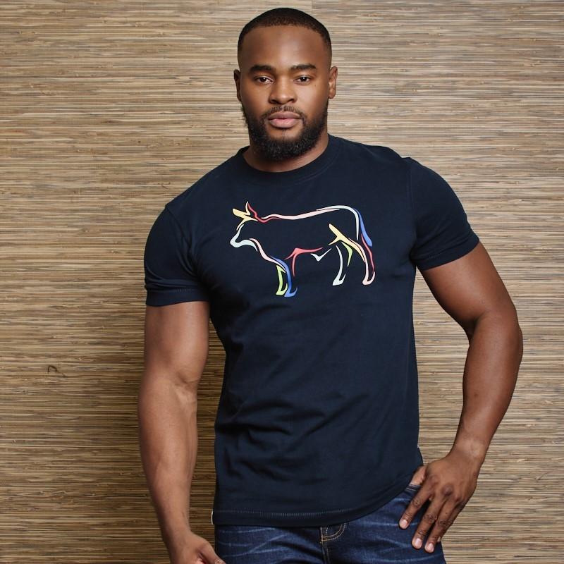 POP Outline HS Nguni Crew Tee - Midnight