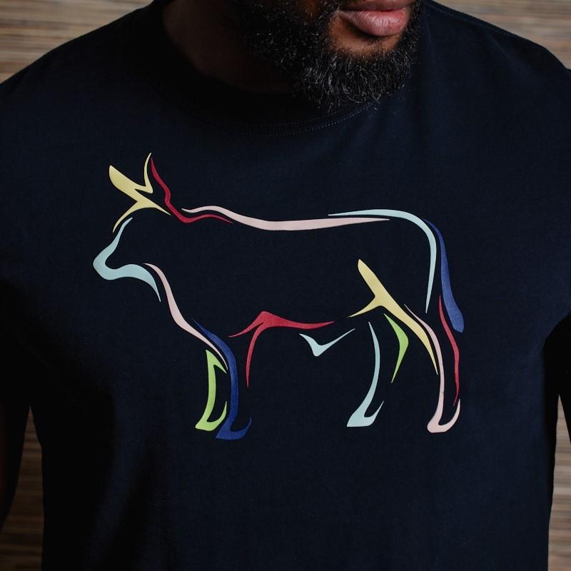 POP Outline HS Nguni Crew Tee - Midnight