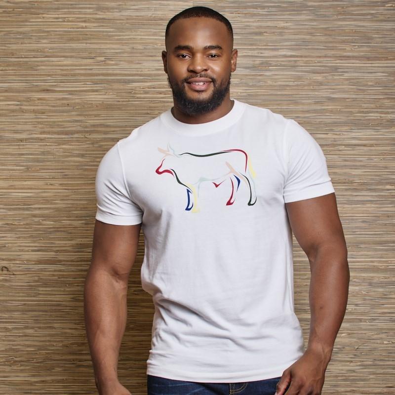 POP Outline HS Nguni Crew Tee - Pelican
