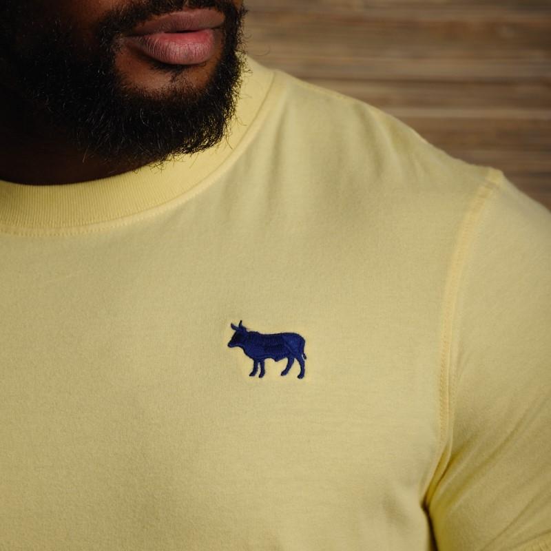 POP Wool Embroidery Crew Tee - Acacia