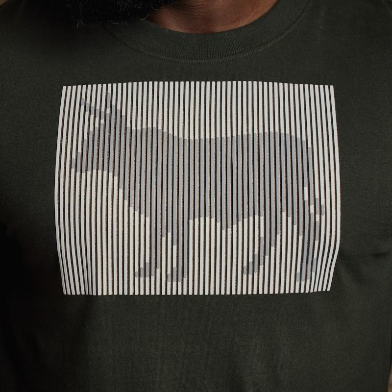 Shutter High Low Nguni Crew Tee - Fatigue