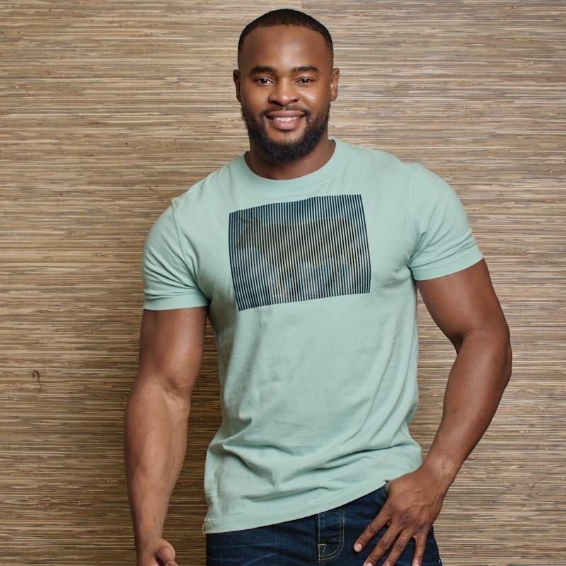 Shutter High Low Nguni Crew Tee - Mint