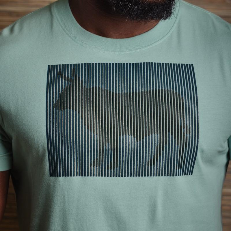 Shutter High Low Nguni Crew Tee - Mint