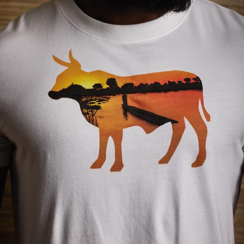 Sunset Mokoro Nguni Crew Tee - Pelican
