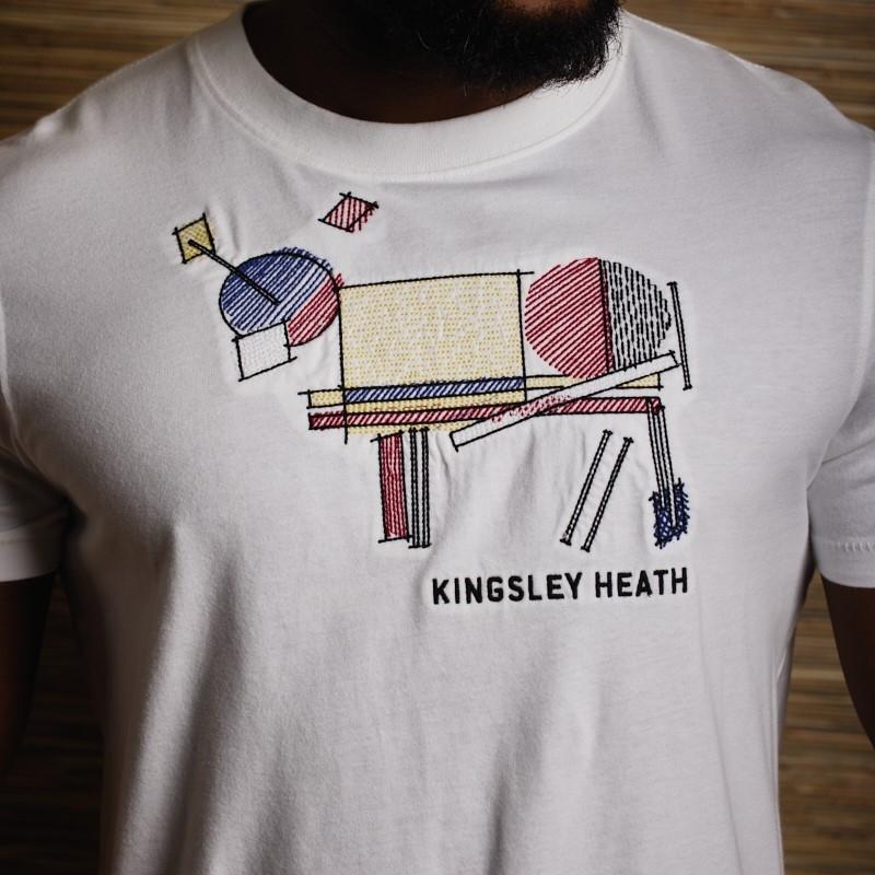 Stitch Bauhaus Nguni Crew Tee - Pelican