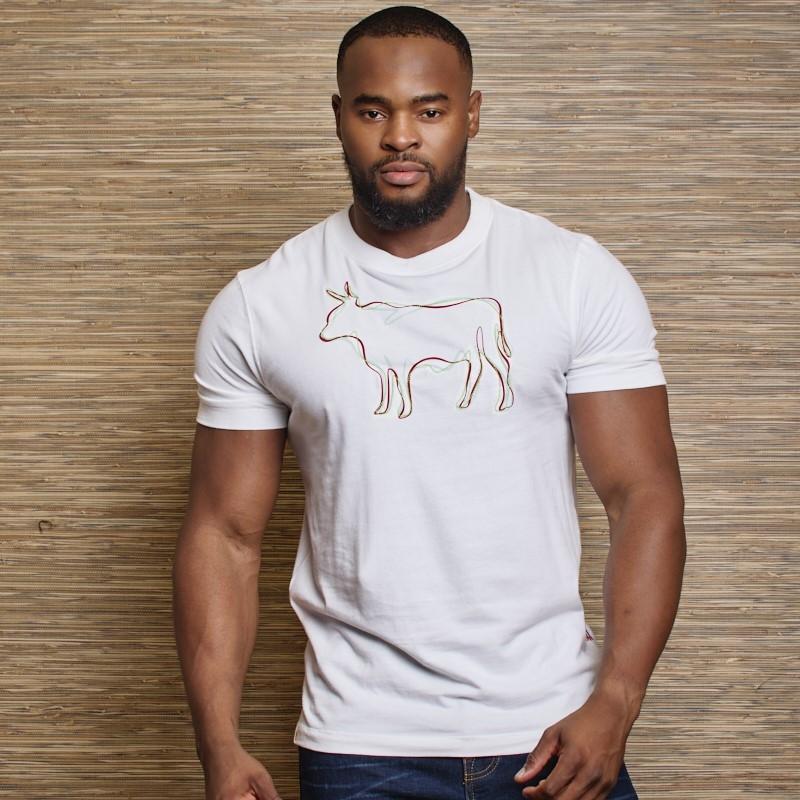 Tri-Stitch Loose Nguni Crew Tee - Pelican