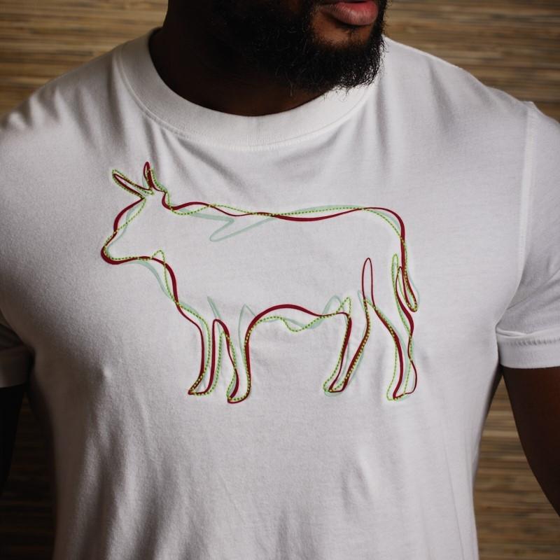 Tri-Stitch Loose Nguni Crew Tee - Pelican