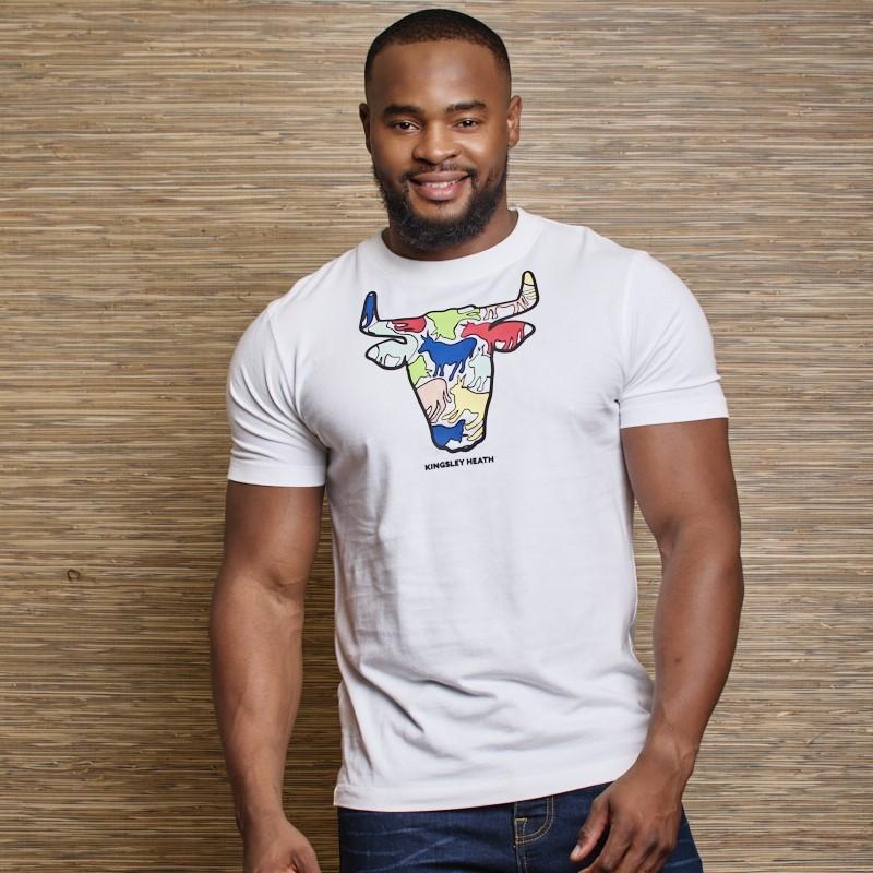 Warped Nguni Skull Crew Tee - Pelican