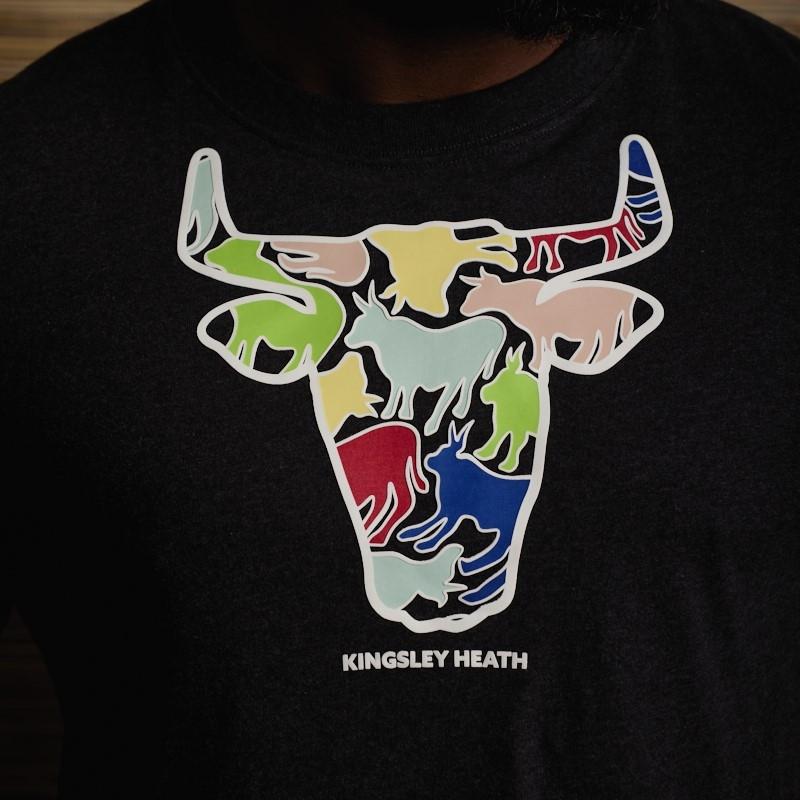 Warped Nguni Skull Crew Tee - Gravel