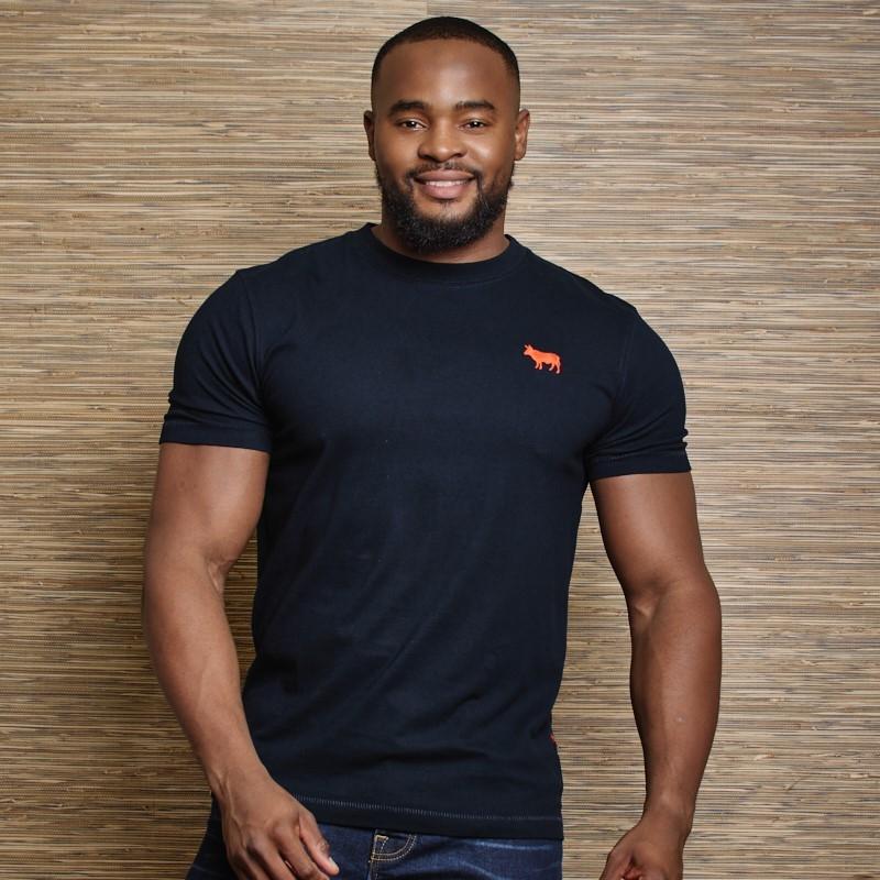 POP Wool Embroidery Crew Tee - Midnight