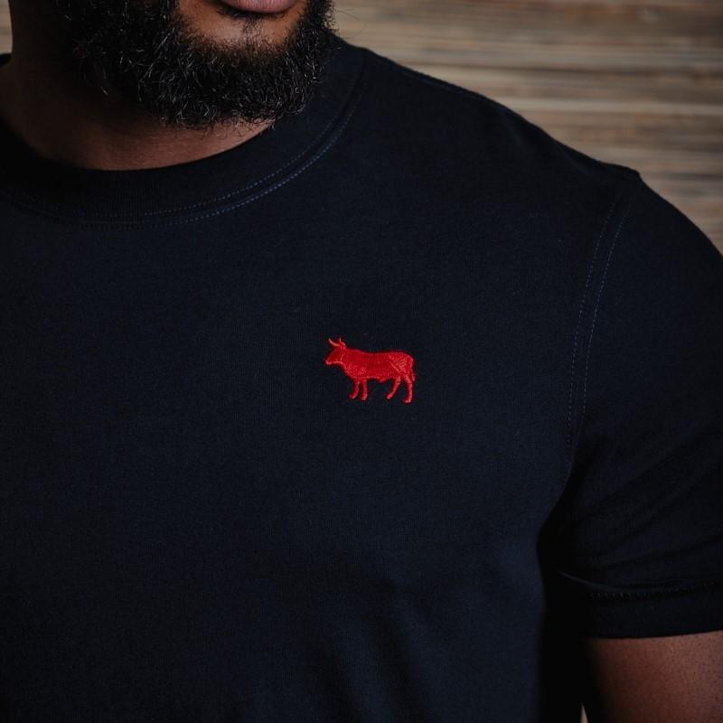 POP Wool Embroidery Crew Tee - Midnight