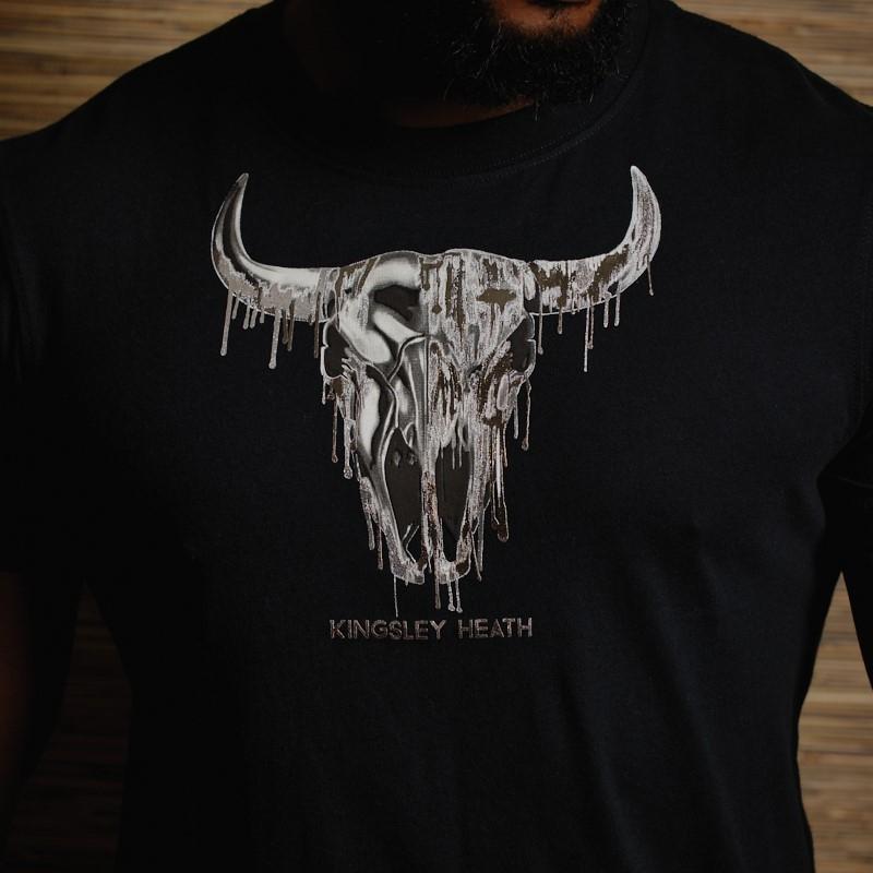 Foil Rip Skull Crew Tee - Mamba