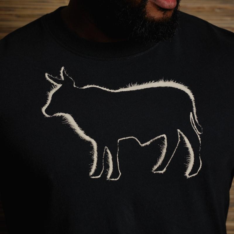 Nguni Hide Outlined Crew Tee - Mamba