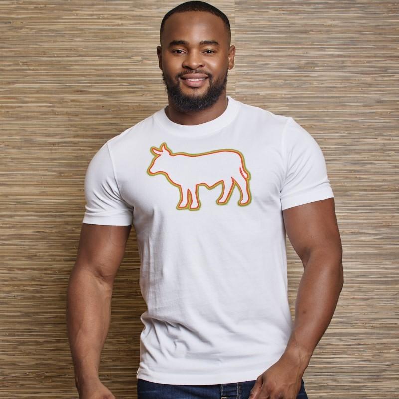 Nguni Tri Neon Crew Tee - Pelican