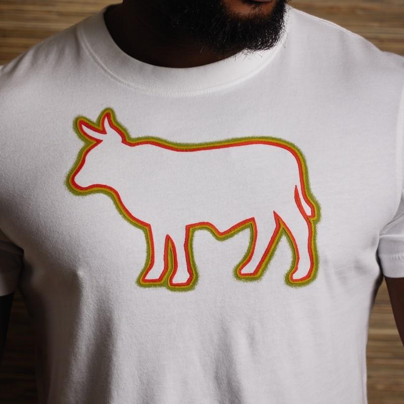 Nguni Tri Neon Crew Tee - Pelican