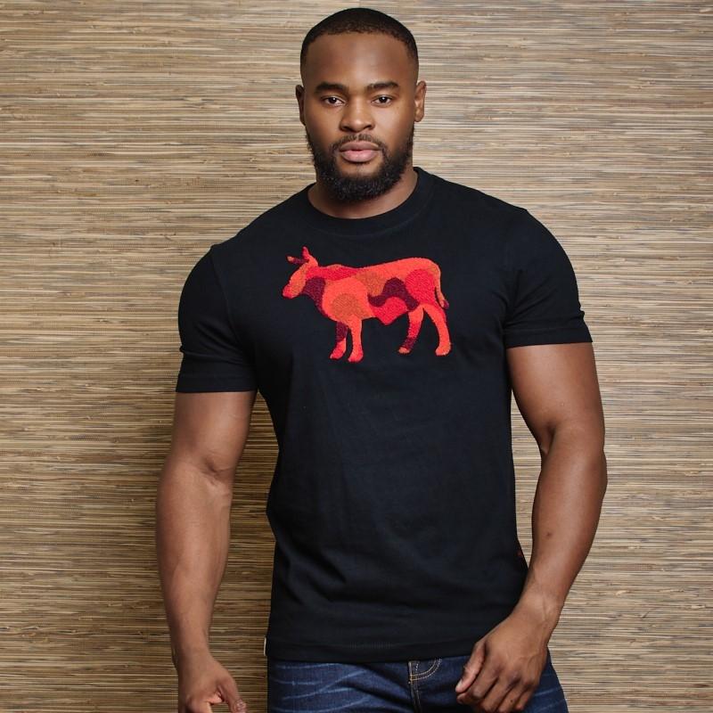 Nguni Towelling Infill Crew Tee - Mamba