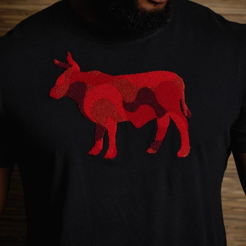 Nguni Towelling Infill Crew Tee - Mamba