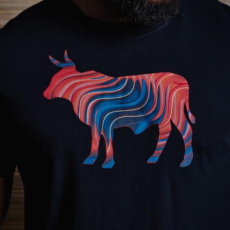 Nguni Liquid Shutter Crew Tee - Midnight