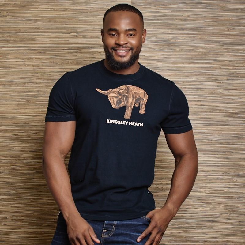 Geo Beast Abstract Crew Tee - Midnight
