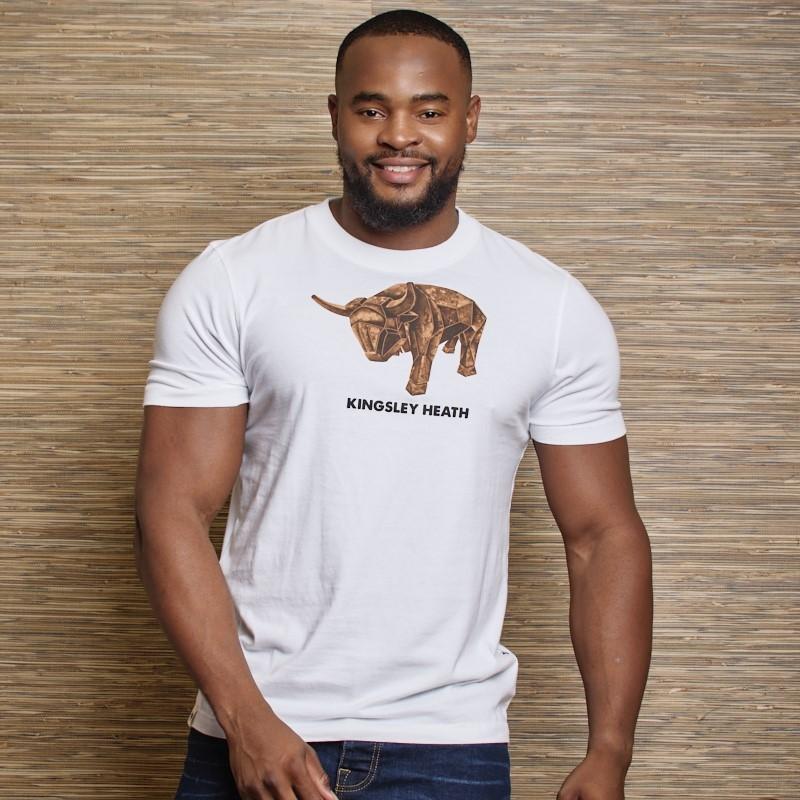 Geo Beast Abstract Crew Tee - Pelican