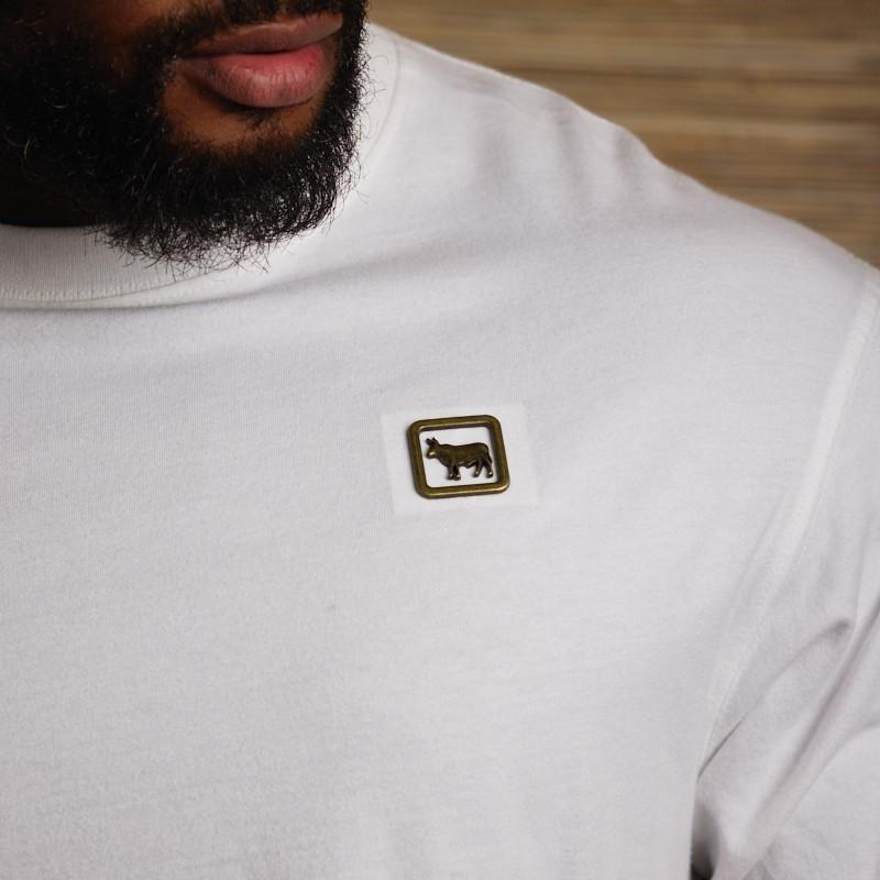 Antique Brass Nguni Relaxed Fit Crew Tee  - Pelican