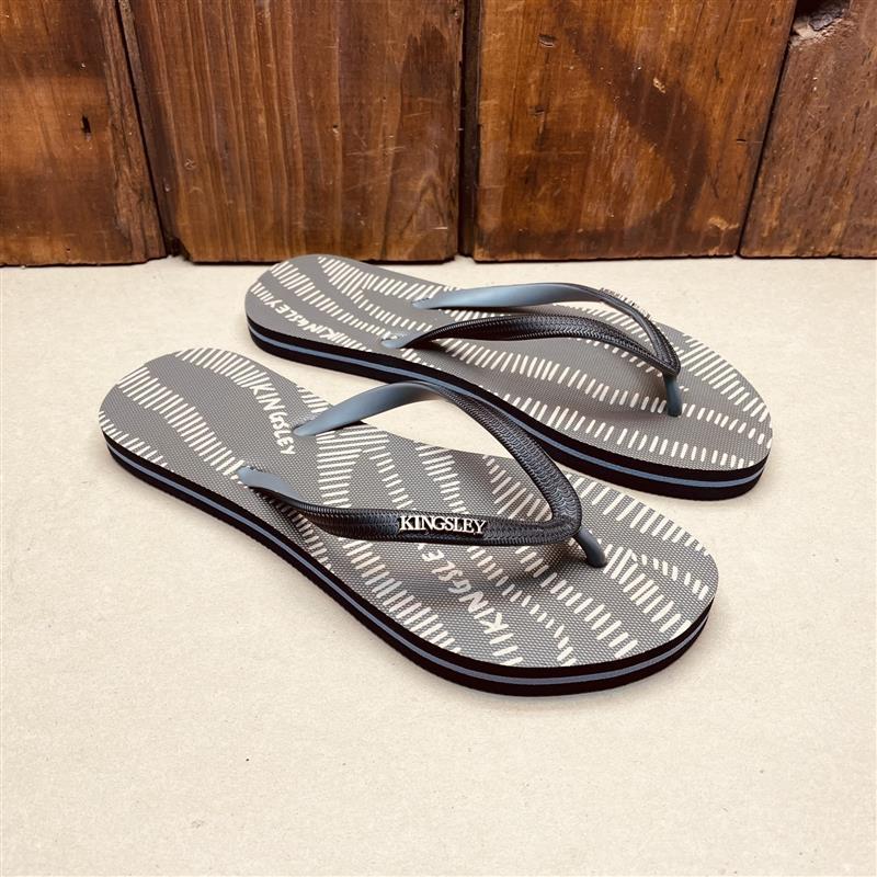 Kingsley Heath Zebra Print Flip Flop  - Black