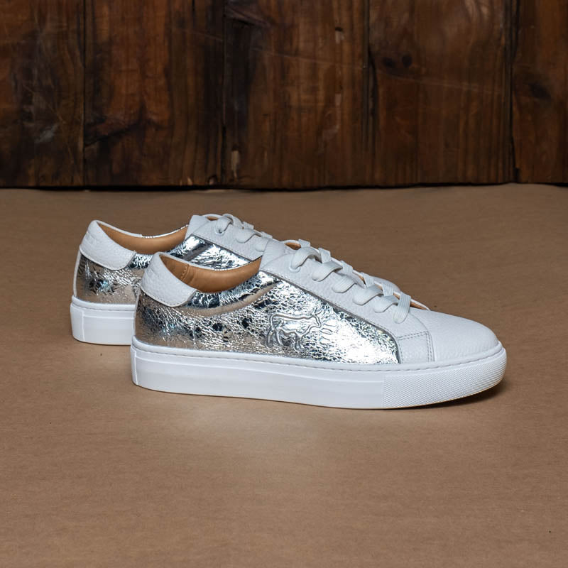 Kingsley Heath S Metallic Nguni Overlay Sneaker Metallic/White/White