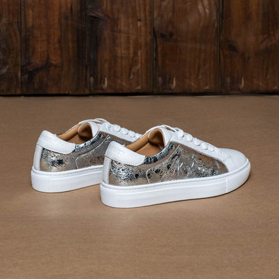 Kingsley Heath S Metallic Nguni Overlay Sneaker Metallic/White/White