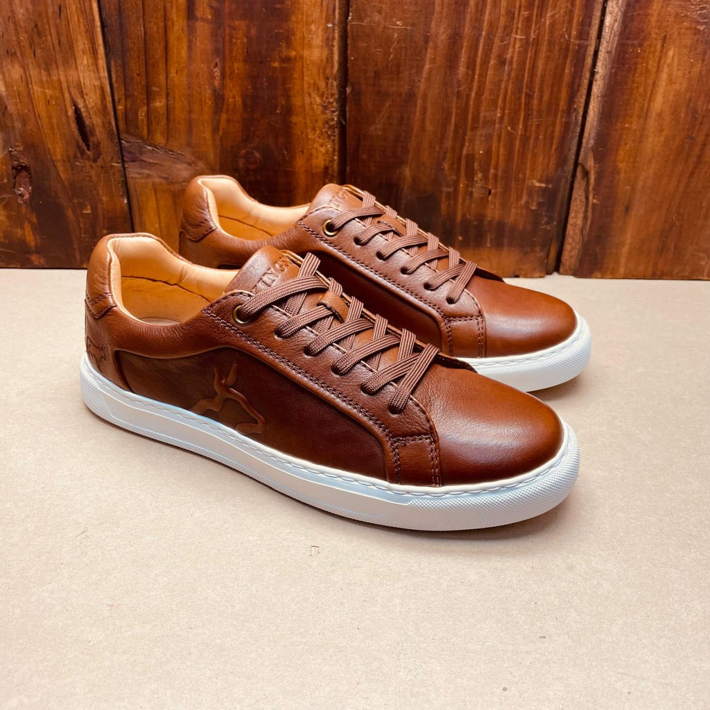 KH Outline Nguni Embossed Sneaker - Tan - Kingsley Heath
