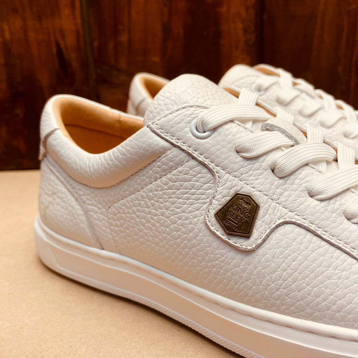 Kingsley Heath Metal Trim Sneaker - Pelican