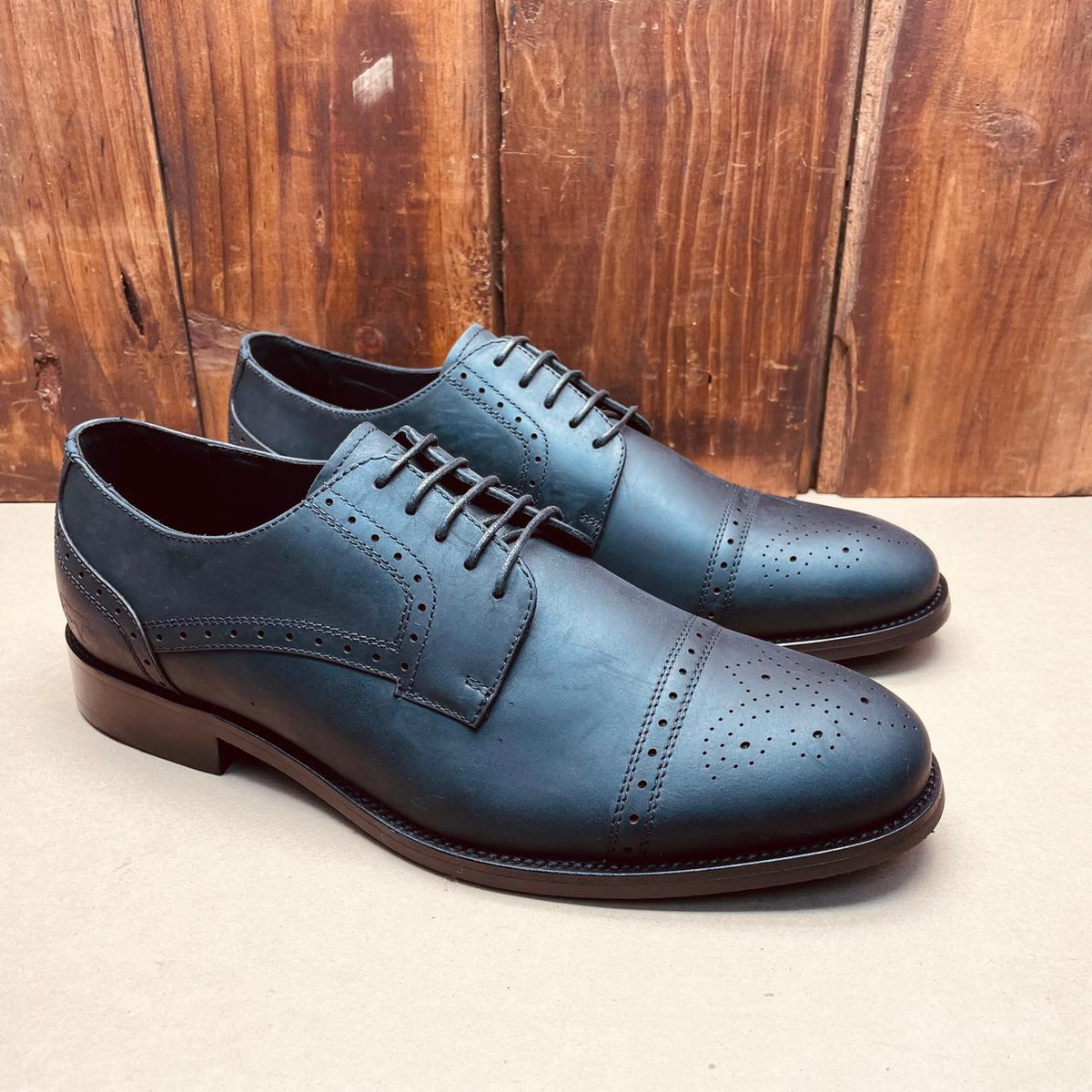 Kingsley Heath F DKW Toe Cap Brogue Black/Black