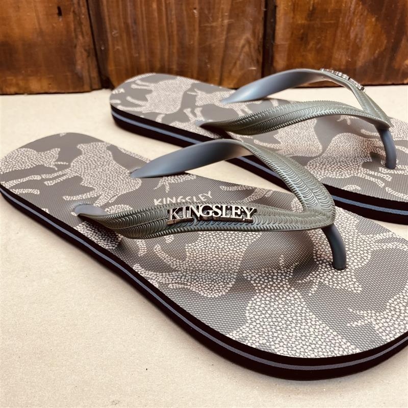 Kingsley Heath Dotted Nguni Flip Flop - Fatigue