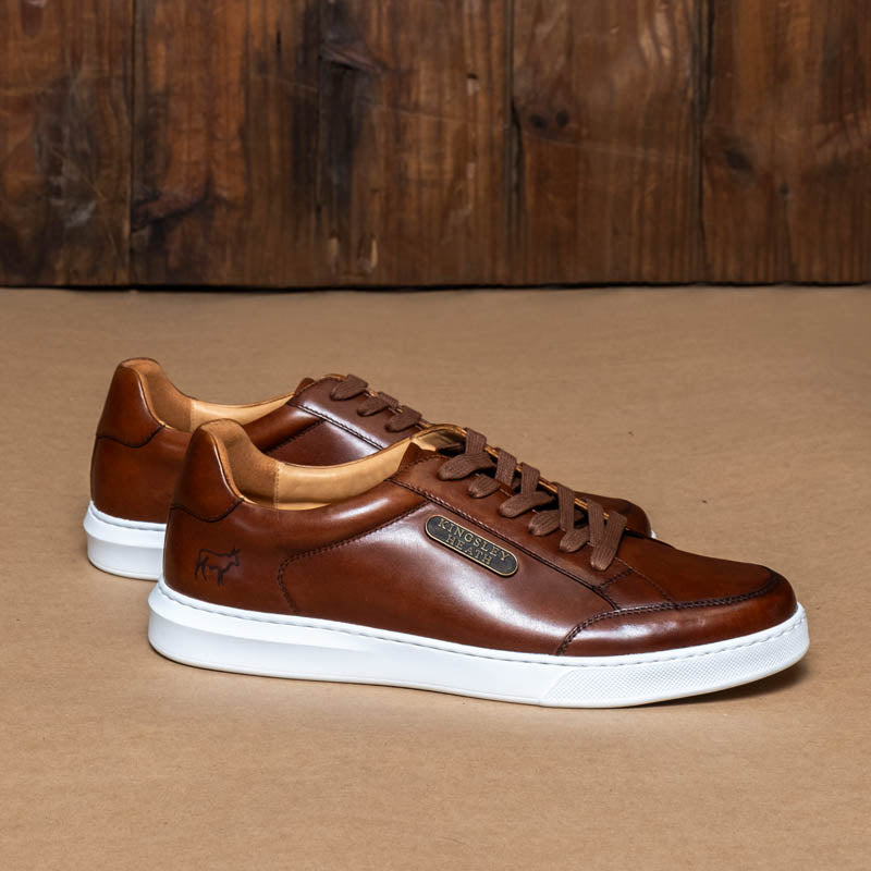 KH Metallic Name Plate Bumper Sneaker -  Tan