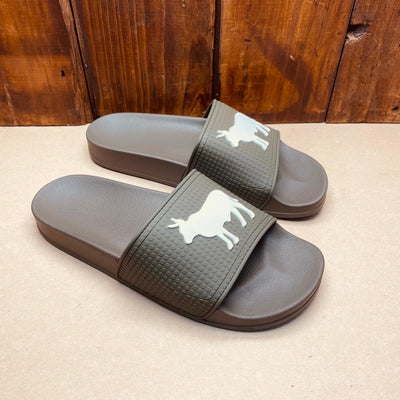 Kingsley Heath P Nguni Slide Studded Fatigue/White/Fatigue